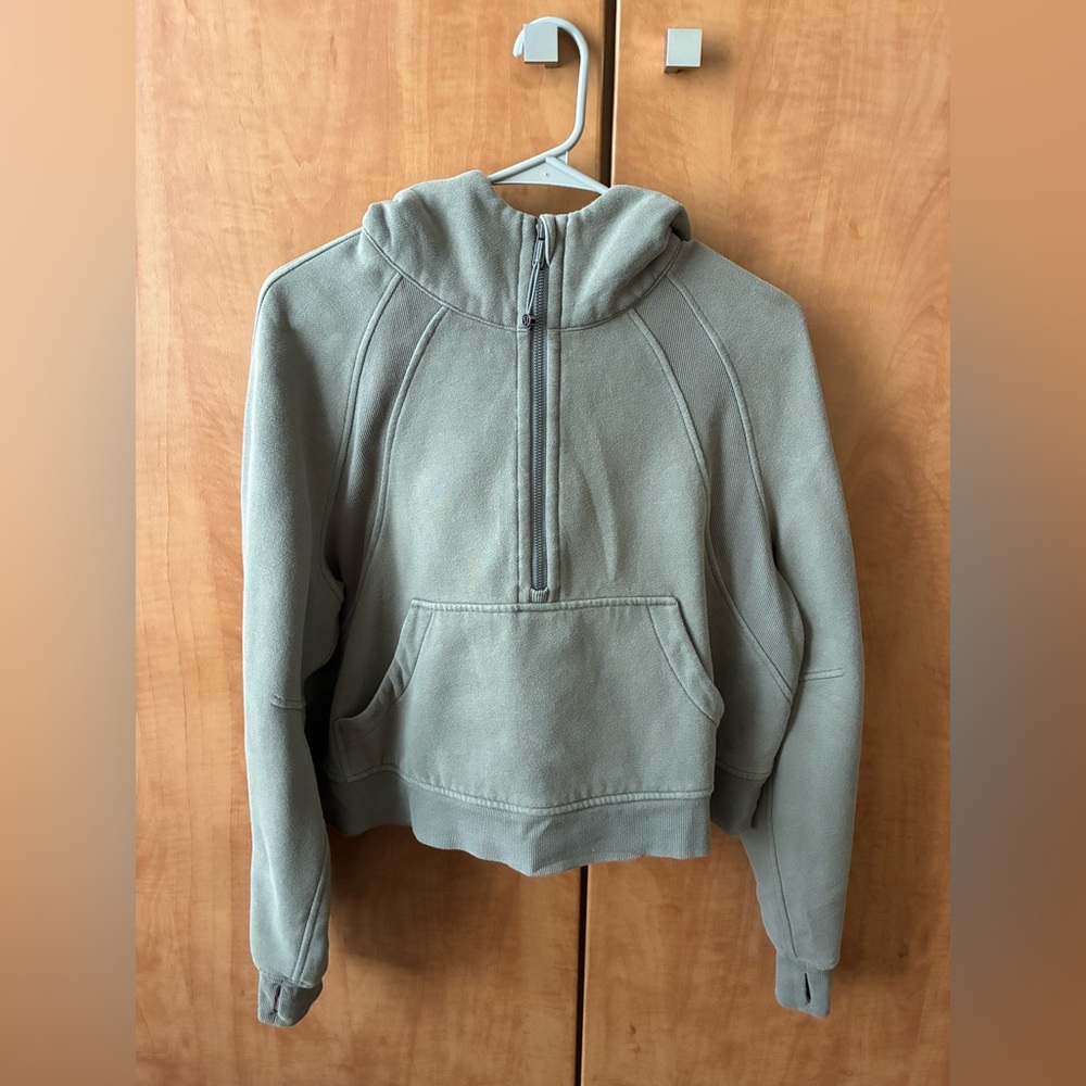 lululemon athletica Sage Green Half-Zip Hoodie